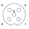 SAC-5P-M12MS/1,5-PVC/M12FR