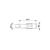SAC-3P-M 8MS/ 1,0-PUR/M 8SIFS