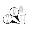 SF-SL 0,6X3,5-100 S-VDE