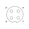 SAC-4P-M12MS/ 0,3-PUR/M12FR