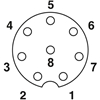 SAC-8P- 3,0-PUR/M12FR