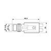SAC-3P-M12Y/2X1,5-PUR/M12FS B