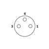 SAC-3P-M 8 MS/2,5-PUR/M 8FS