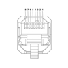 VS-08-RJ45-5-Q/IP20 BK
